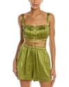 NICHOLAS TRACY SILK CROP TOP