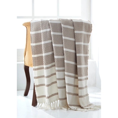 Modern Threads Recycled Cotton Throw In Brown