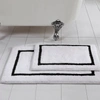 Modern Threads 2-pack Reversible Contrast Stripe Bath Mat Set In Black