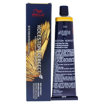 Wella I0086536 Koleston Perfect Permanent Creme Hair Color For Unisex - 9 81 Very Light Blonde & Pearl Ash In Blue