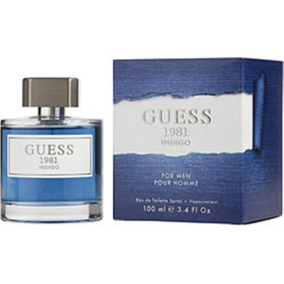 Guess 308708 3.4 oz Eau De Toilette Spray 1981 Indigo For Men In Blue