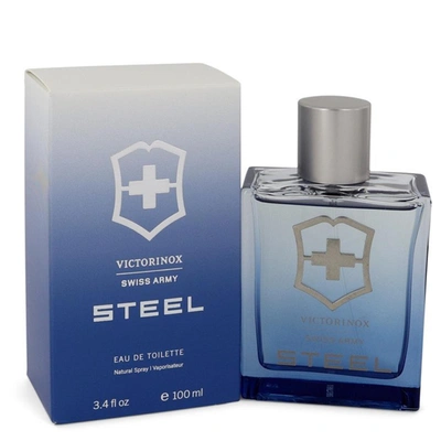 Swiss Army 547778 3.4 oz Men Steel Cologne Eau De Toilette Spray In Silver