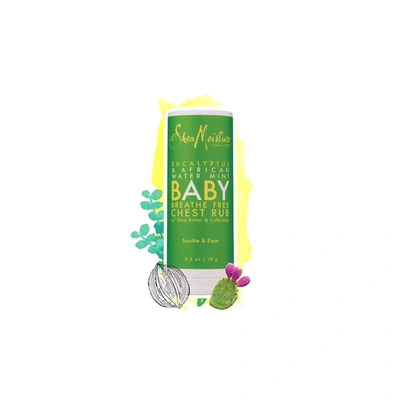 Shea Moisture U-ha-1051 Eucalyptus & African Water Mint Baby Chest Rub For Unisex - 0.6 oz In Green