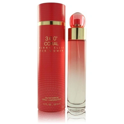 Perry Ellis W360coral3.4edpspr 3.4 oz Womens 360 Coral Eau De Parfum Spray In Pink