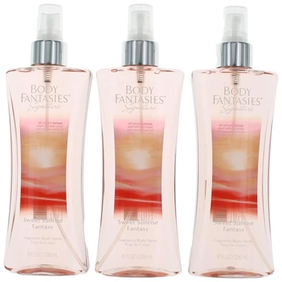 Parfums De Coeur Awbfss8mb3p 8 oz Sweet Sunrise Fantasy By Body Fantasies Fragrance Body Spray For W In Pink
