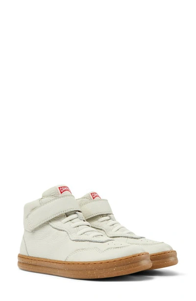 Camper Kids' Runner Four High-top Sneakers In White Natural