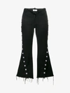 MARQUES' ALMEIDA STUD-TRIMMED FRAYED JEANS,11891777