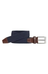 JOHNSTON & MURPHY KIDS' WOVEN STRETCH BELT