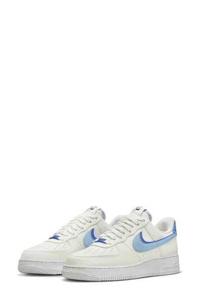 Nike Air Force 1 '07 Lv8 Sneaker In Sail/ Blue Chill/ Medium Blue