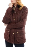 Barbour Beadnell Polarquilt Plaid-trim Utility Coat In Windsor/brown