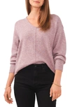 Vince Camuto Cozy Seam Sweater In Heather Purple