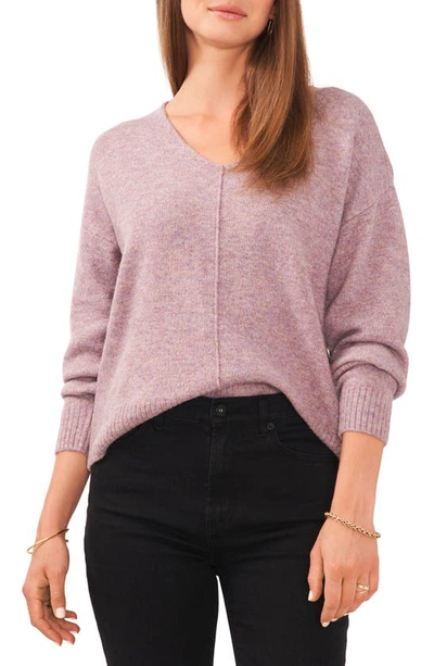 Vince Camuto Cozy Seam Sweater In Heather Purple