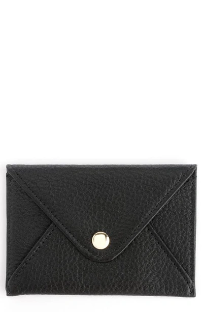 Royce New York Personalized Envelope Card Holder In Black - Deboss