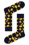 Happy Socks Banana Socks In Dark Blue