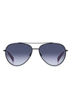 Rag & Bone 58mm Gradient Aviator Sunglasses In Black