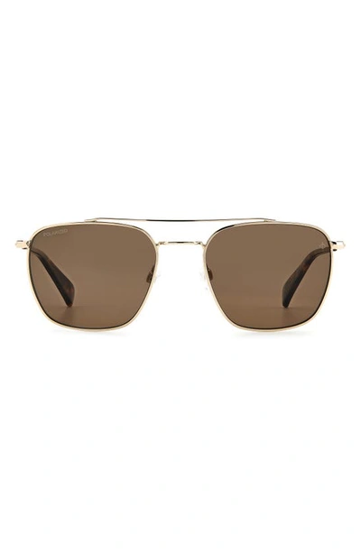 Rag & Bone 53mm Navigator Sunglasses In Gold