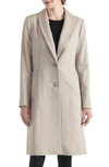 Sofia Cashmere Shawl Collar Wool Blend Coat In Stn