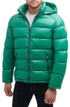 Guess Men's Quilted Zip Up Puffer Jacket In Kelly Green