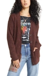 Bp. Oversize Easy Cardigan In Brown Chocolate