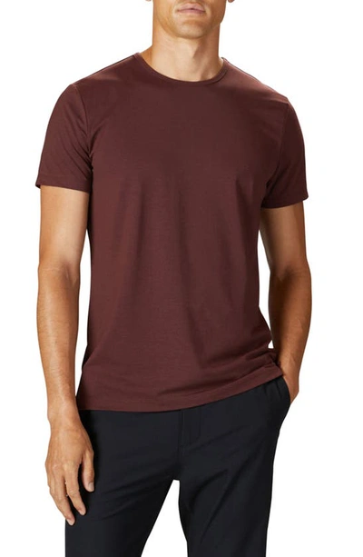 Cuts Trim Fit Split Hem Crewneck T-shirt In Port