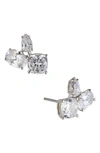 Nadri Shine On Cluster Stud Earrings In Rhodium
