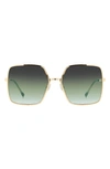 Isabel Marant 52mm Gradient Square Sunglasses In Gold Green Gray Green