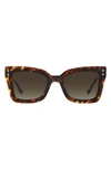 Isabel Marant 52mm Flared Rectangular Sunglasses In Havana/brown Gradient
