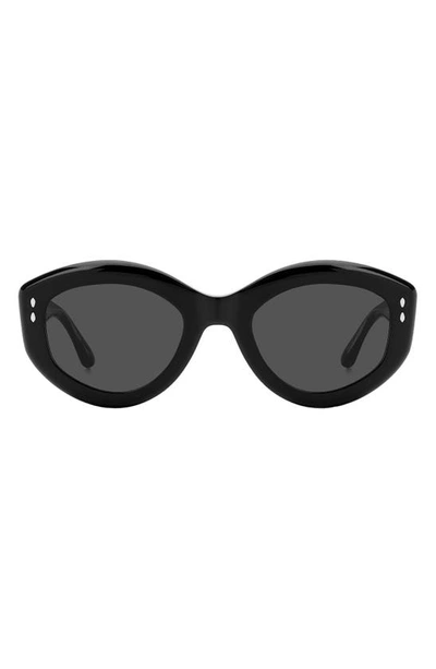 Isabel Marant 52mm Round Sunglasses In Black/gray