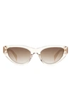 Rag & Bone 54mm Polarized Cat Eye Sunglasses In Beige