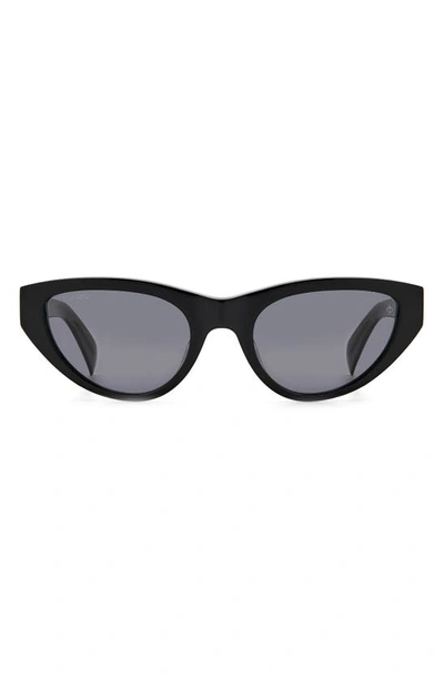 Rag & Bone 54mm Polarized Cat Eye Sunglasses In Black