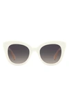 Kate Spade Belah 50mm Gradient Round Sunglasses In White