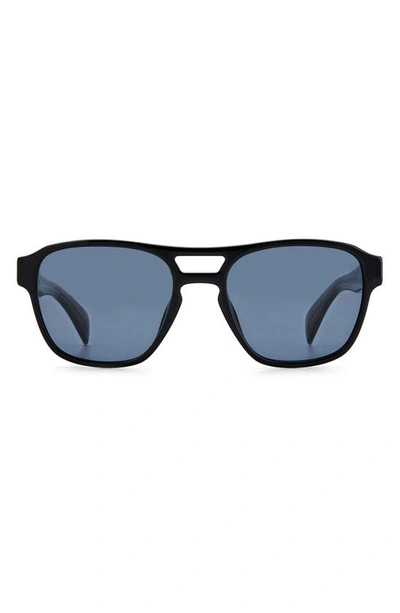 Rag & Bone 54mm Rectangular Sunglasses In Black / Grey