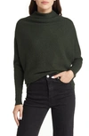 Allsaints Ridley Funnel Neck Wool & Cashmere Sweater In Evergreen