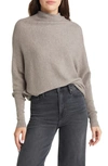 Allsaints Ridley Funnel Neck Wool & Cashmere Sweater In Doormouse Brown