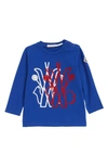 MONCLER KIDS' EMBROIDERED LONG SLEEVE T-SHIRT