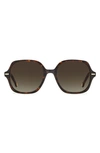 Carolina Herrera 55mm Square Sunglasses In Havana Red / Brown Gradient