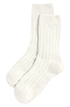 Stems Ribbed Lux Cashmere Socks In Ochre