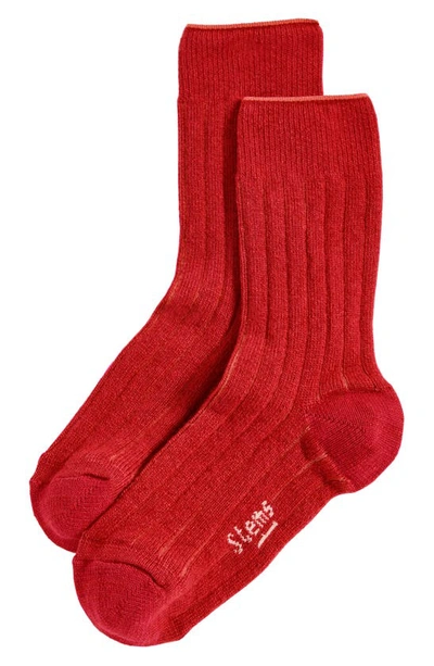 STEMS LUXE MERINO WOOL BLEND CREW SOCKS