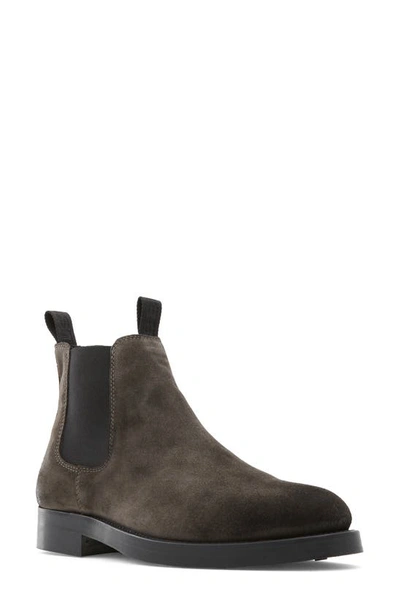 Belstaff Longton Suede Chelsea Boots In Charcoal Suede