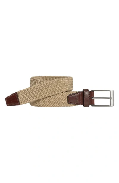 Johnston & Murphy Kids' Woven Stretch Belt In Tan