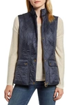 Barbour Wray Quilted Gilet W/ Fleece Lining In Navy