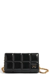 House Of Want We Browse Vegan Leather Wallet Crossbody Bag In Glossy Black