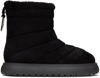 Moncler Hermosa Faux Fur Trim Snow Boot In 999 Black