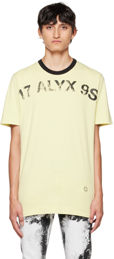 Alyx Yellow Graphic T-shirt In Tan