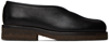LEMAIRE BLACK PIPED LOAFERS