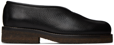 Lemaire Black Piped Loafers