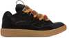 Lanvin Black Suede Calf Leather Sneakers In 10 Black