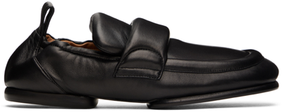 Dries Van Noten Men's Stretch Leather Loafers In Black