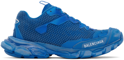 Balenciaga Logo-print Low-top Sneakers In Blue