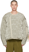 A. A. Spectrum Grey Azyr Down Jacket In Silver Grey